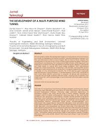 Reka dan bina rumah ubahsuai rumah/pejabat Pdf The Development Of A Multi Purpose Wind Tunnel