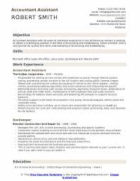Accountant Assistant Resume Samples Qwikresume