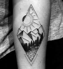 Maybe you would like to learn more about one of these? 50 Geometric Mountain Tattoo Designs For Men Geometry Ink Ideas