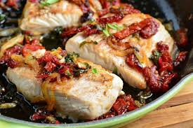 Tomato Basil Mahi Mahi Tender Firm And Flaky Mahi Mahi Fillets Pan Seared With Delicious Combination Of Shallots Sun Dri Mahi Mahi Recipes Recipes Lean Fish