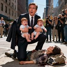 A homeless woman fell to the ground by the side of the road, while her two- year-old twin toddlers cried helplessly — and when a billionaire happened  to walk by, he was shocked