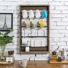 It lets you use it for different purposes as some can also be suitable for display. Honest Coffee Mug Holder Rustic Mug Rack Wall Mounted With Shelf Wood Coffee Cup Holder For Wall Farmhouse Coffee Cup Holder For Home Kitchen Display Storage And Collection Brown Kitchen Dining Dinnerware Stemware