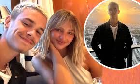 Romeo Beckham and girlfriend Mia Regan enjoy a date night marking their  three year anniversary