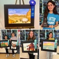 Five art students represented LCJH in the 2023 Houston Livestock Show and  Rodeo School Art Contest. At the district level judging in Houston, Aubrey  Temple received “Best of Show” for the Junior