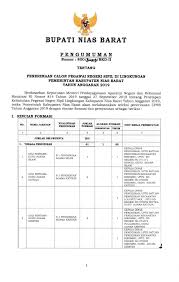 Hal ini perlu admin sampaikan, karena diperlukan informasi seputar petunjuk panduan cara daftar calon . Informasi Penerimaan Cpns Pemkab Nias Barat Sumatera Utara Tahun 2019
