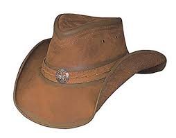 bullhide mens copper creek leather hat 4024