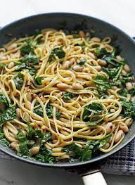 Brown Butter Linguine With White Beans And Spinach Recipe Pasta Recipes Bean Pasta Recipes
