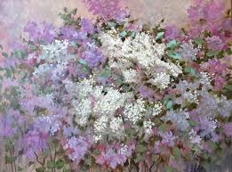 It has a nice background of dark, glossy green foliage. Lilac Beauty Of Moscow Painting By Polina Sharkova Saatchi Art