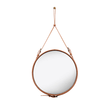 gubi wandspiegel rund adnet glas leder braun wandspiegel rund wandspiegel spiegel design