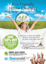 Domestic Cleaning Advert With An Eco Friendly Message Domestic Cleaning Leaflet Design Domestic Cleaning Leaflet Design Eco Cleaning