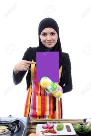Cute chef muslimah cartoon hd png download transparent png png image logo chef muslimah png. Young Muslim Woman Chef Showing Text Space Stock Photo Picture And Royalty Free Image Image 12324449