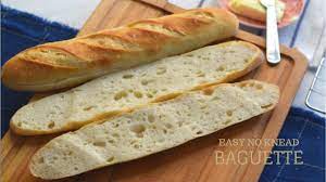 How To Make French Baguettes At Home / Easy No Knead French Bread Recipe -  Youtube