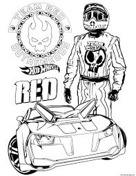 Hot wheels cars are here! Team Hot Wheels Red Car Fast Coloring Pages Printable