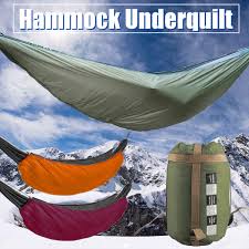 Fold and go this foldable hammock is absolutely suitable for outdoor activities. Camping Hammock Underquilt Outdoor Winter Down Warm Sleeping Bag Portable Folding Hammock Cover