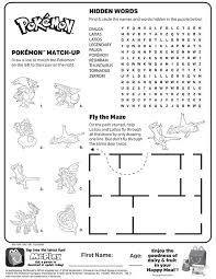 Download or print the image below. Mcdonalds Happy Meal Coloring And Activities Sheet Pokemon 2018 Kids Time