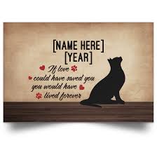 Our dog and cat memorial ornaments are customized with the name of your best buddy. Memorial Gifts Personalized Cat Memorial Gallery Wrapped Framed Canvas Prints Cubebik