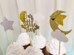 Penta angel 24pcs mermaid thank you tags with string paper gift goody bags hanging labels for birthday wedding baby shower under the sea themed party favors 4.8 out of 5 stars 153 $6.69 $ 6. Buy Twinkle Twinkle Little Star Cupcake Cake Toppers Glitter Decoration Baby Shower Moon Food Picks Sticks Wedding Birthday Party Favors Little Star Cupcake Toppers Star Theme Gender Reveal Supplies Online In Vietnam