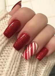 59 Christmas Nail Art Ideas For Early 2020 Cute Christmas Nails Christmas Nails Easy Candy Cane Nails