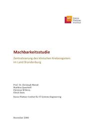 We did not find results for: Machbarkeitsstudie Tumorzentrum Land Brandenburg