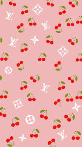 Louis, vuitton, pattern, art, backgrounds, full frame, no people. Cute Cherry Lv Louis Vuitton Lockscreen Homescreen Wallpaper Iphone Wallpaper Girly Pretty Wallpaper Iphone Louis Vuitton Iphone Wallpaper