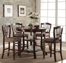 This 6 piece espresso dining nook set includes an artificial marble square table top with cherry finished wood base. Bixby Espresso Round Counter Height Dining Room Set 1stopbedrooms