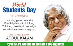 Abdul kalam, in full avul pakir jainulabdeen abdul kalam, (born october 15, 1931, rameswaram, india—died july 27, 2015, shillong), indian scientist and politician who played a leading role in the development of india's missile and nuclear weapons programs. Dr Apj Abdul Kalam Thoughts Home Facebook