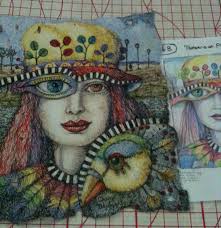 Simple doodle with scraps of fabric. Title : dreaming of my home