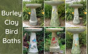 Gallery at more than mccoy : Amazon Com Burley Clay Lavender Bird Bath Set Birdbaths Garden Outdoor