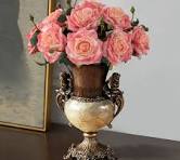Vase à fleurs en résine rétro européen de 295 mm, décoration d'art, salon,  salle à manger, chambre｜Homary FR
