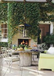 An Outdoor Fireplace Heavenly Deco Terrasse Exterieure Jardin Maison Veranda Jardin