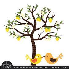 Lemon Tree With Love Birds Digital Clip Art Etsy In 2021 Digital Clip Art Art Tree Tattoo Small