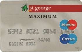 St george credit card review. Bank Card St George Maximum St George Bank Australia Col Au Ms 0001