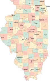 Counties in red are preliminary, and are for review purposes only. Multi Color Illinois Map With Counties Capitals And Major Cities
