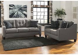 Brise casual contemporary sofa chaise by benchcraft. Brindon Charcoal Sofa And Loveseat Actionwood Home Furniture Salt Lake City Ut