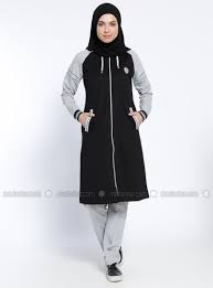 Black Gray Tracksuit Set Elif Okur By Elif Okur Modanisa Tracksuit Set Fashion Tracksuit