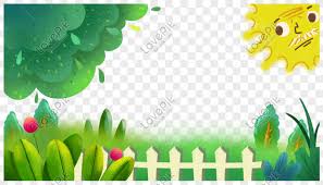 See more ideas about borders and frames, clip art borders, borders for paper. Perbatasan Tema Hijau Dengan Pagar Dan Tanaman Di Bawah Matahari Png Grafik Gambar Unduh Gratis Lovepik
