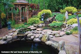 Make Your Water Gardens With Trendy Pond Designs Topsdecor Com Fish Pond Gardens Pond Design Outdoor Ponds