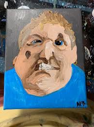 Portrait of a student in oils