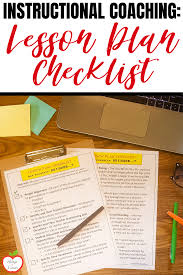 Instructional Coaching Lesson Plan Checklist Editable Instructional Coaching Instructional Coaching Forms Classroom Observation Notes