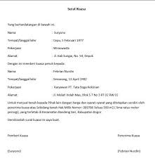 Memberi Kuasa Contoh Surat Kuasa Pengambilan Sertifikat Tanah