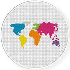 Free cross stitch patterns that everyone can download and enjoy. World Map Cross Stitch Pattern Cross Stitch Patterns Cross Stitch Designs Stitch Patterns
