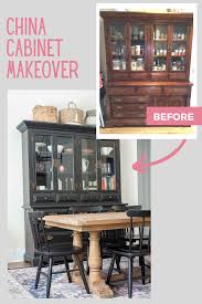 Diy China Cabinet Makeover In 2020 Cabinet Makeover Painted China Cabinets China Cabinet