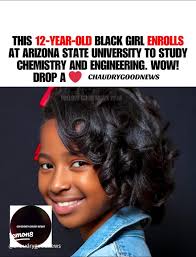 12-Year-Old Alena Wicker Enrolls at Arizona State University to Study  Planetary Science and Chemistry