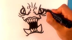 Maybe you would like to learn more about one of these? How To Draw Scary Monster Face Halloween Drawing Lesson Easy Youtube