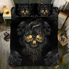 Parure De Couette Tete De Mort En 2020 Parure De Couette Tete De Mort Housse De Couette