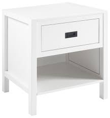 ✅ free shipping on many items! 1 Drawer Classic Solid Wood Nightstand White Transitional Nightstands And Bedside Tables By Walker Edison Houzz