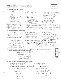 Gina wilson answer keys some of the worksheets for this concept are unit 1 angle relationship answer key gina wilson ebook, springboard algebra 2 unit 8 answer key, unit 3 relations and functions, gina wilson unit 8 quadratic equation answers pdf. Unit 6 Algebra 1 Test