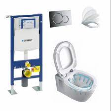 Dans la plupart des cas, le wc suspendu sans bride et le wc suspendu avec lave main est livré avec un abattant. Pack Wc Suspendu Geberit Cuvette Ideal Standard Cps Distribution