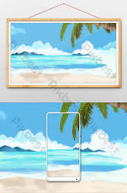 Gambar wallpaper pemandangan kartun gudang wallpaper sumber. Gambar Kartun Pantai Template Psd Grafis Png Download Gratis Pikbest