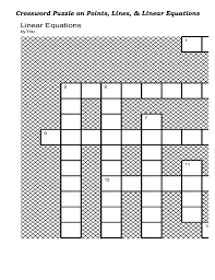Maybe you would like to learn more about one of these? Crossword Puzzle On Linear Equations